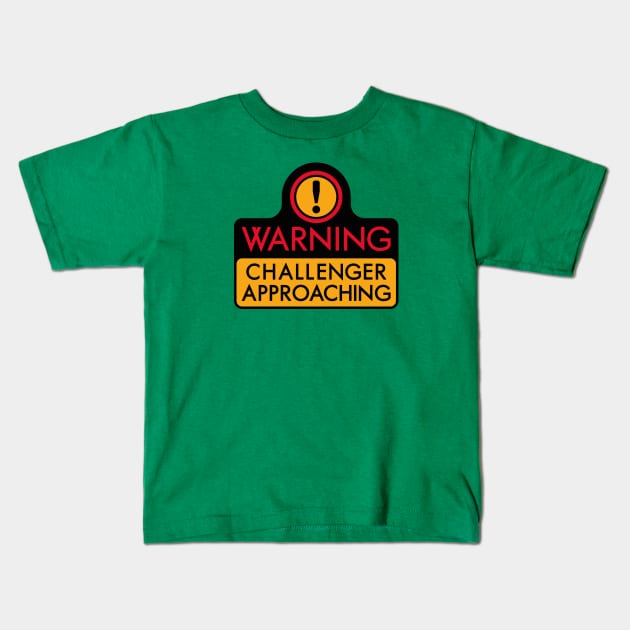 WARNING - CHALLENGER APPROACHING (The Original) Kids T-Shirt by DCLawrenceUK